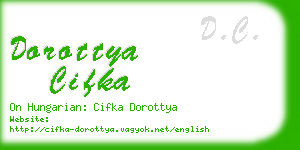 dorottya cifka business card